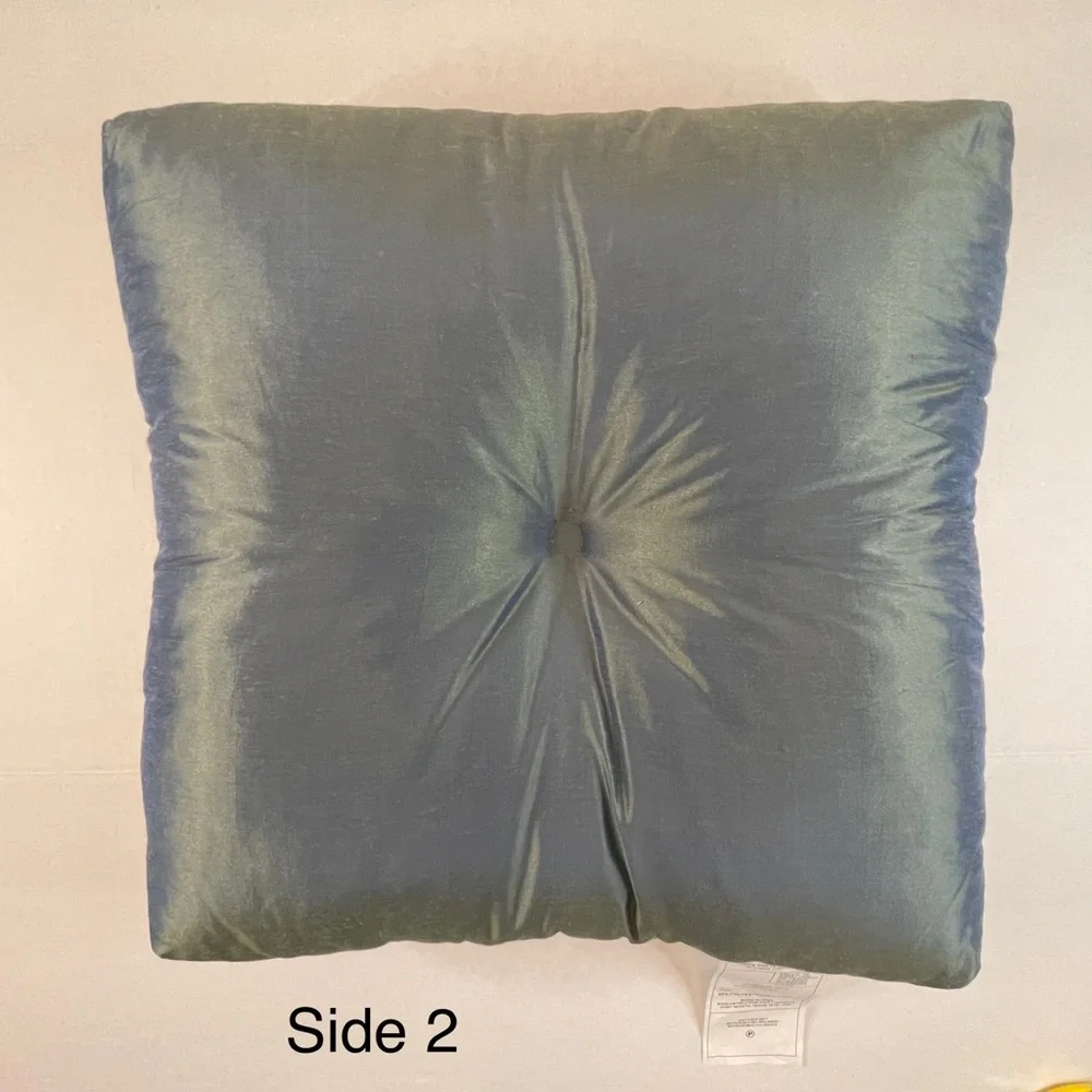 Pier 1 Blue Seat Cushion Pillow 15x15x4”